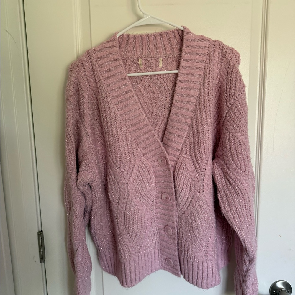 Target Pink Button-Up Cardigan Sweater